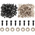thumbnail image 1 of Ojos de seguridad de plástico negro de 100 piezas con respaldo para muñecas Negro Único, 1 of 8