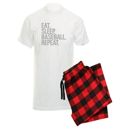 

CafePress - Eat Sleep Baseball Repeat Pajamas - Men s Light Pajamas