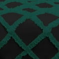 thumbnail image 4 of 3 Piece Luxury Two Tone Diamond Ruffle Pattern Comforter Set Super Soft All Season 800 Thread Count, 100% Egyptian Cotton, Oversized Super King Size Teal Green/Black Solid Color, 4 of 4