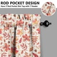 thumbnail image 3 of Fall Kitchen Curtains 36 Inch Short - 2 Panel Set, Autumn Harvest Print, Rod Pocket Window Treatment for Thanksgiving, Farmhouse, Cafe, Living Room - Machine Washable, 3 of 4
