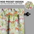 thumbnail image 5 of Kitchen Curtains 24 Inch Short - 3 Panel Set, Cute Cartoon Frog and Mushroom Print, Rod Pocket Window Curtain, 100% Polyester for Farmhouse, Forest Nature Decor, Easy Wash, 5 of 6