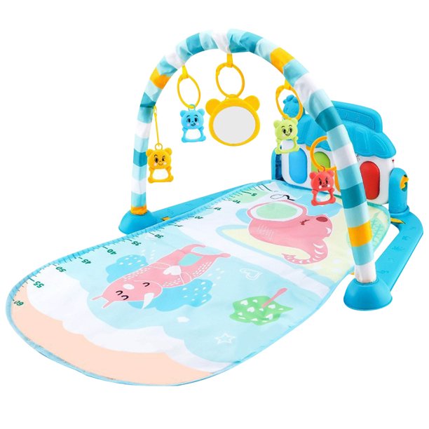 Xihbxyly Tapete de Juego Piano, 4 Juguetes Acoplables, Diseño Extraíble y Lavable, Material Suave y Cómodo, Múltiples Opciones de Juego, Diversión Interactiva para Bebés, Tamaño 71 X 47 Cm