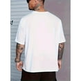 thumbnail image 2 of Men's Fun Eye Expression Print Short Sleeve Crew Neck Casual Fashion T-Shirt for Street Style, Casual Sporty Tee, 2 of 5