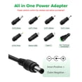 thumbnail image 4 of LujingZ 5V 1A DC Power Supply Adapter 5W AC/DC Charger 8 - TIPs for Security Cam Baby Monitor More 100 - 240V Input Universal Fit, 4 of 7