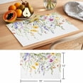 thumbnail image 6 of Spring Flower Placemats Set of 8, Watercolor Orange Purple Floral Non-Slip Place Mats Washable Table Mats for Kitchen Dining Table Decorations Indoor/Outdoor, 6 of 9
