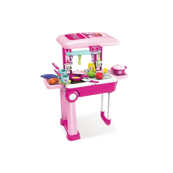 Lil' Chef Pink 37 Piece Luggage Playset