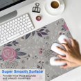 thumbnail image 4 of Long Mouse Pads for Desk,Pioneer Flower Floral Print Pattern Desk Mats on Top Of Desks, Desk Mouse Pad Extra Large with 3mm Non-Slip Base and Stitched Edge for Gaming,Office,Work,Home 31.5"x11.8", 4 of 6