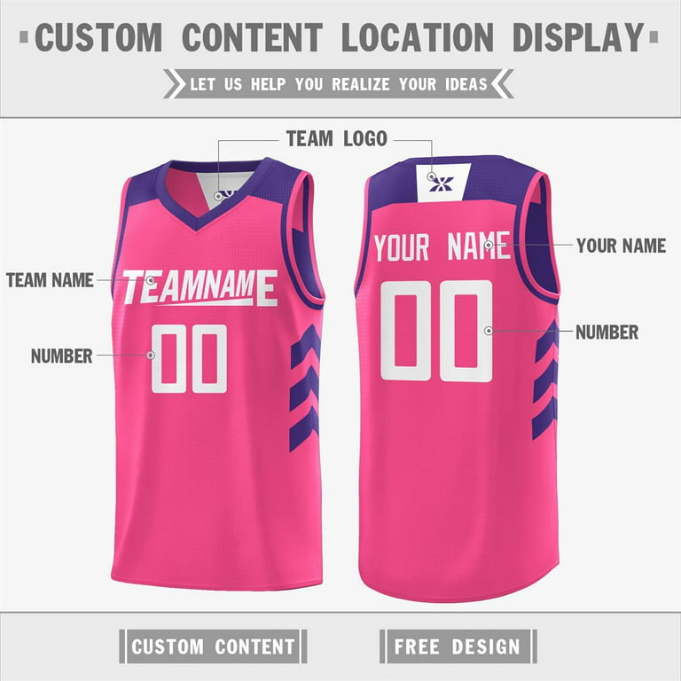  Custom Men Youth Reversible Basketball Jersey Athletic  Performance Shirts Personalized Team Name Number : Sports & Outdoors