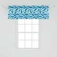 thumbnail image 2 of Ambesonne Whale Window Valance, Big Blue Aquatic Animals, 54" X 18", Pale Blue Violet Blue, 2 of 3