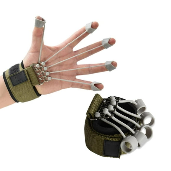 Entrenador extensor de dedos y manos con banda de resistencia, fortalecedor y estirador, entrenamiento de flexión y extensión de dedos.