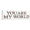 thumbnail image 1 of ARTCANVAS YOU ARE MY WORLD Girls Room Decor Canvas Art Print - Size: 36" x 12" (1.50" Deep), 1 of 9