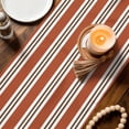 thumbnail image 2 of Table Runners 72 Inches Long Dress Scarves, Burnt Orange Brown Striped Farmhouse Kitchen/Dining Table Decor Table Runner, Coffee Tablerunners, Modern Farmhouse Vertical Stripes 13x72 Inch, 2 of 6