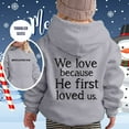 thumbnail image 3 of Christian Faith Sweatshirt Baby TRUST IN THE LORD Hoodies Jesus Loves You Sweater Warm and Cozy Hooed Jacket Baby Boy Girl Winter Essentials Christmas Gifts for Boys Girls, 3 of 4
