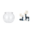 thumbnail image 1 of Acuario de escritorio,Pecera pequeña transparente,pecera,jarrón,mesa,Estatua de ciervo alce,Figuras de alce y ciervo,decoración del hogar,estatuas de resina,Estatua de escultura decorativa, 1 of 8