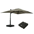 thumbnail image 6 of Mondawe 10x13 Ft Patio Cantilever Umbrella with Base,360° Rotation Offset and LED Light Panel,Large Rectangular Outdoor Umbrella for Pool Deck, Tan, 6 of 16