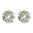 thumbnail image 2 of Guardoinrt Couronne Florale Ornements Suspendus pour Porte d'Entrée Accessoires Photo Extérieurs Blanc 40cm 2Set, 2 of 6