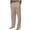 Khaki, variant on ZQUUVOU Mens Cotton Linen Pants Solid Casual Multiple Zipper Button Pockets Outdoor Straight Type Fitness Trousers Black