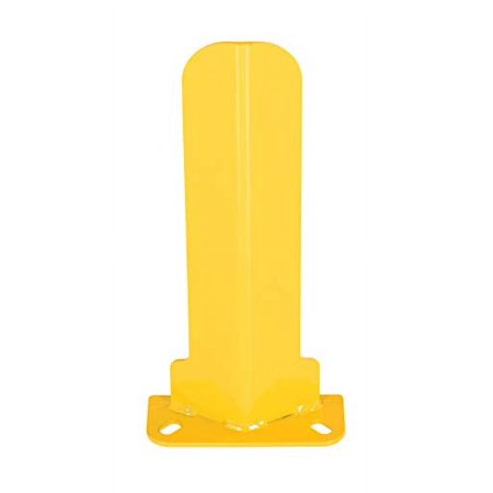 Vestil NPG4-18 Steel Low Profile Rack Guard, 2 Mounting Holes, 17-7/8" Height, Base Measures 8" x 3", Safety Yellow