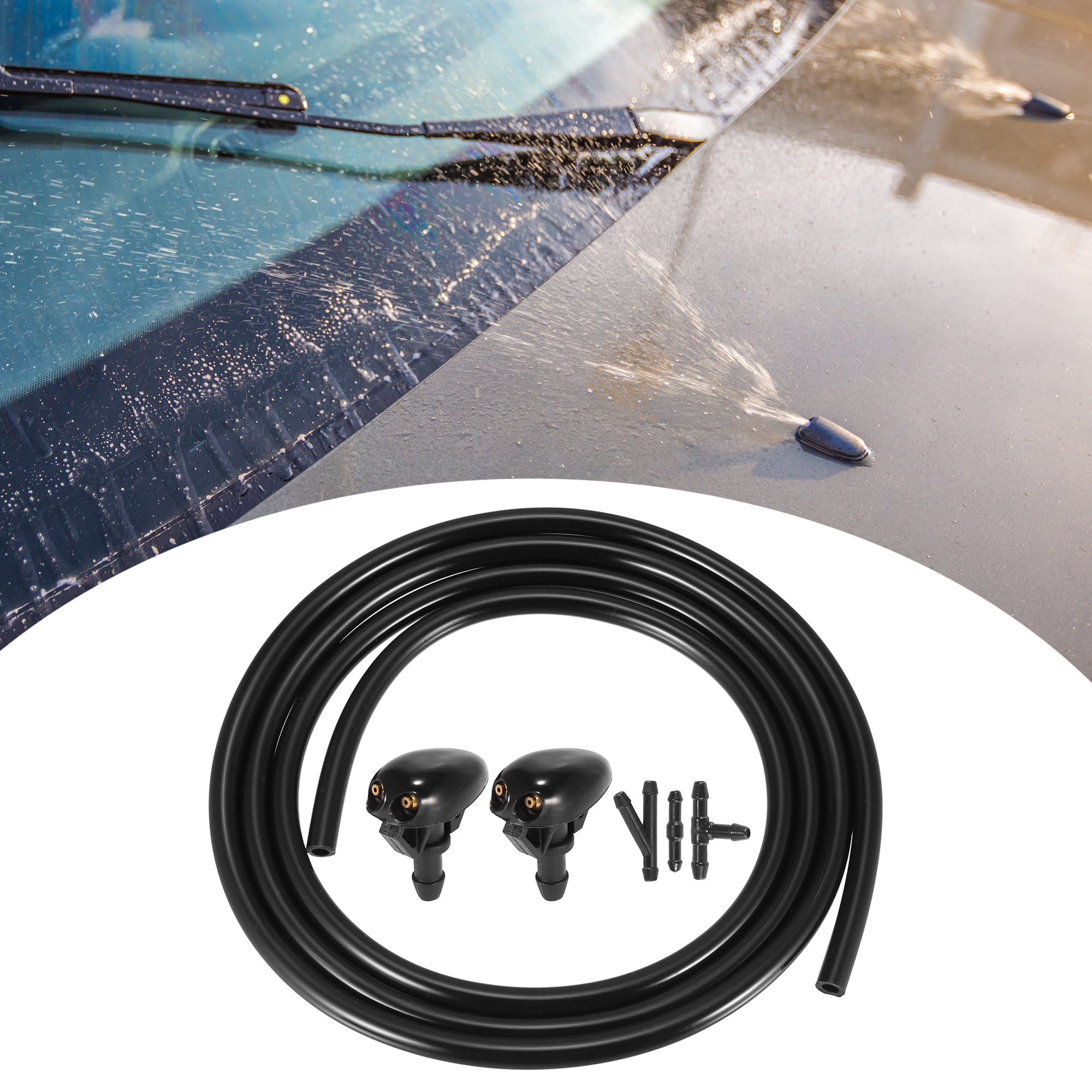 Unique Bargains Front Windshield Washer Nozzle Sprayer Kit for Nissan Frontier
