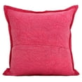 thumbnail image 3 of DK Homewares Boho Decorative Accent Throw Pillow Covers 16 Inch Cotton MIrrored Embroidered Ethnic Square Sofa Cushion Covers (Size - 40x40 cm ; Color: Pink ) - Set of 4 Pcs (Cover Only), 3 of 4
