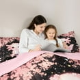 thumbnail image 5 of Homewish Kawaii Animal Salamander 3 Pieces Queen Comforter Set for Boys Girls,Floral Cherry Blossoms Ultra Soft Bedding Sets,Cartoon Flower Axolotl Bedding Comforter Set Breathable, 5 of 8