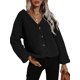 thumbnail image 1 of Cárdigan, Chaqueta de lana para mujer Abotonada Manga larga Cuello en V Fuzzy Abrigos casuales cálid Abanopi Negro/Medio, 1 of 7