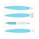thumbnail image 2 of Juego de cuchillos de pedicura de 4 piezas - Azul claro Ormromra 2035720-2, 2 of 8