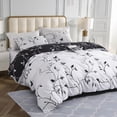 thumbnail image 2 of TEMOGU-Reversible Duvet Cover King, White Black Tree Branch Pattern King Duvet Cover Set 3pc Soft Microfiber Breathable Botanical Bedding Sets with Zipper Ties, 2 of 4
