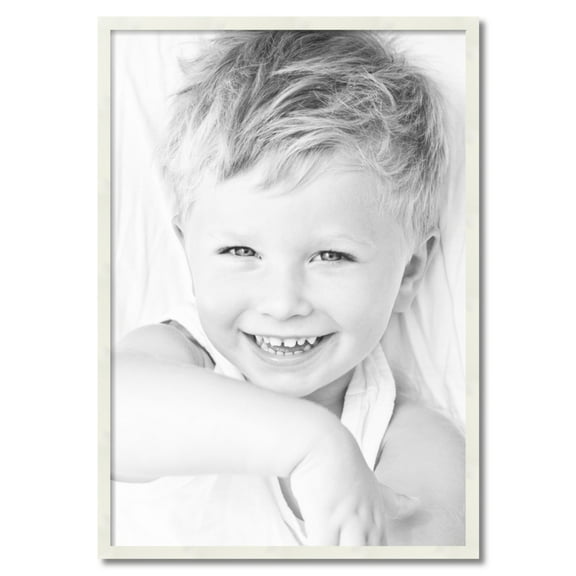 ArtToFrames 27" x 39" White Picture Frame, 27x39 inch White Wood Poster Frame (WOM-5140)