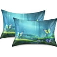 thumbnail image 7 of GZHJMY Satin Pillowcase for Hair and Skin - Beautiful Forest Butterfly Silk Pillowcase Queen Size 20x30 inches - Satin Pillow Cases with Envelope Closure Home Decor, 7 of 7