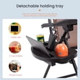 thumbnail image 5 of Dkeli Zero Gravity Chair Folding Mesh Zero Gravity Recliner with Cup Holder and Pillow Support 300lbs for Deck, Lawn, Poolside, Camping, Brown, 5 of 7