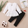 thumbnail image 7 of Futezty Toddler Boys Girls Clothes Fall Winter Outfit Sets, Baby Boy Girl Ruffle Sleeve Round Neck Cute Elastic Waist 6M 1T 2T 3T 4T 5T 3PCS Everyday, 7 of 7