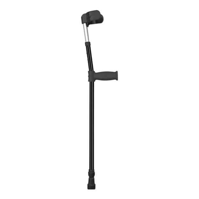 Muletas de antebrazo para adultos, muletas de brazo universales y ligeras para mujeres y hombres. negro