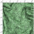 thumbnail image 2 of Soimoi Green Viscose Chiffon Fabric Human Face Print Sewing Fabric Yard 42 Inch Wide, 2 of 6