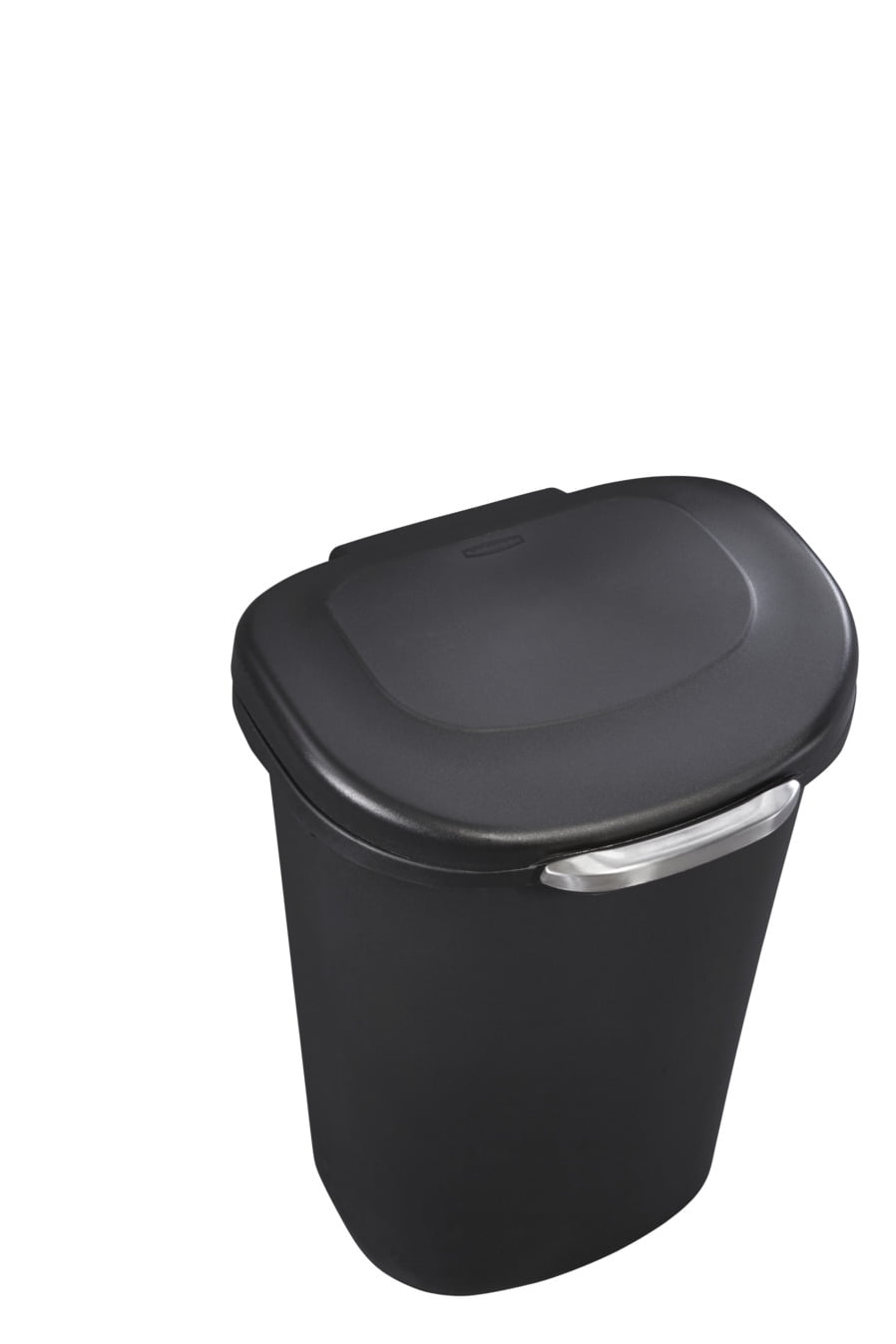 Rubbermaid 13 gal Premium Touch Top Plastic Kitchen Trash Can, Black 