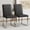 Black Silver*2, variant on StnTalk Dining Chairs Set of 2, Brown Faux Leather Kitchen Chairs with Thick Padded Seat, Armless Side Chairs with Metal Legs for Apartment & Small Dining Spaces