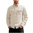 thumbnail image 1 of Ceisia Veste Décontractée Mode Homme Couleur Unie Chaude en Polaire Col à Revers Cadeau Manches Longues, 1 of 8