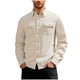thumbnail image 1 of Ceisia Men's fashion casual solid color warm fleece lapel jacket Gift long sleeve outerwear, 1 of 8