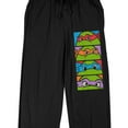 thumbnail image 2 of Teenage Mutant Ninja Turtles Turtle Faces Block Men's Black Sleep Pajama Pants-Large, 2 of 5