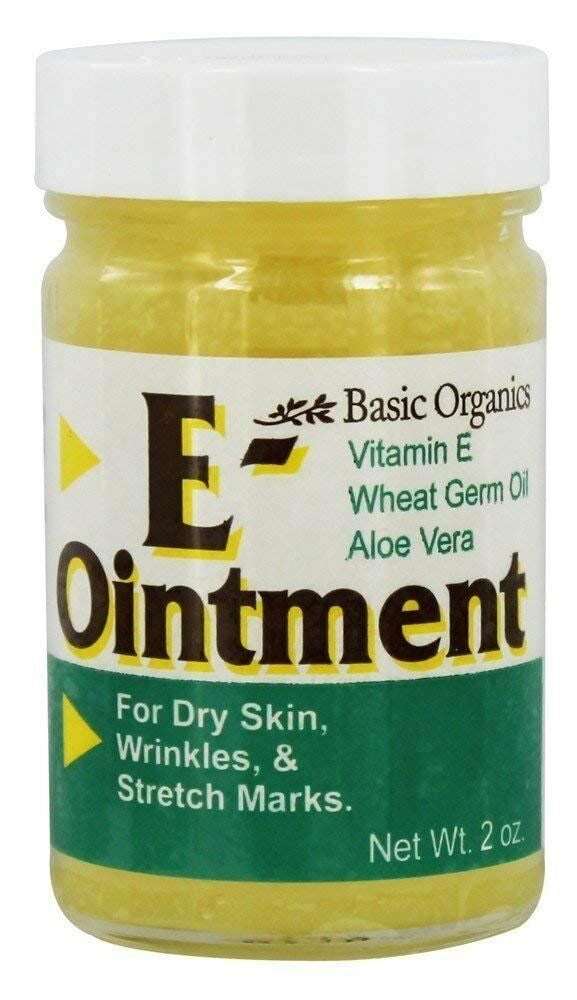 Basic Organics Soothing Ointment Wheat Germ Oil Vitamin E, 2oz, 5-Pack
