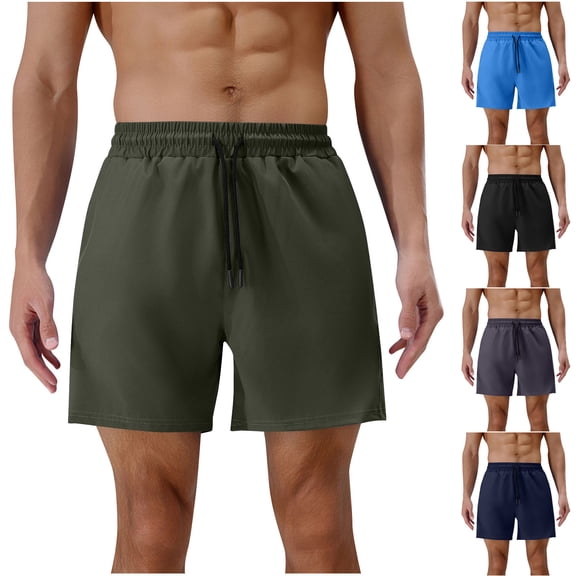 RYDCOT Mens Casual Shorts 9 inch Inseam Stretch Beach Shorts Elastic Waist Drawstring Summer Solf Shorts Sky Blue