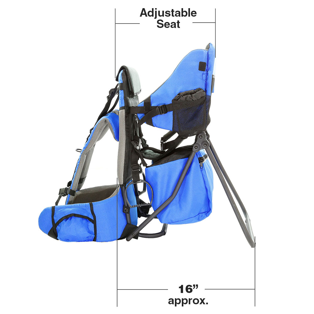 ClevrPlus Cross Country Lightweight Toddler Baby Backpack Hiking Child Carrier, Blue