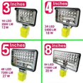 thumbnail image 2 of LED Work Light Flashlight Car Lamp For RYOBI 14.4 18V Li-ion Nickel One+ Battery, 2 of 5