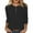 Black, variant on Olyvenn Sweaters for Women 3/4 Sleeve Tops Dressy Round Neck Sweatshirt Loose Casual Blouses Ribbed Tunic Shirts Beige S