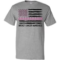 thumbnail image 3 of Inktastic Breast Cancer Awareness Pink Ribbons and Flag T-Shirt, 3 of 5