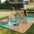 thumbnail image 4 of Outdoor Rug 4x6 ft Turquoise Coastal Beach Waterproof Outdoor Patio Rug Mat Non Slip Outside Area Rugs Carpet for RV,Camping,Porch,Deck,Pool,Balconybackyard,Vintage Gradients Ocean Waves, 4 of 9