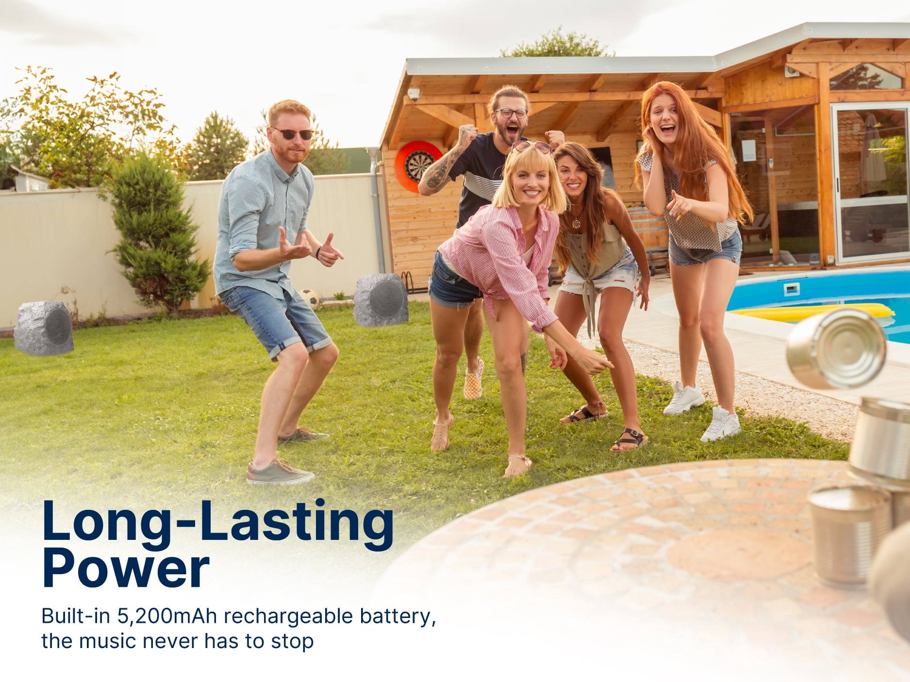 Emerson ERS-1001 Bluetooth Rock Speaker with Solar Charging