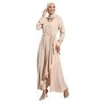 thumbnail image 3 of Light Beige - Crew neck - Unlined - Modest Dress - Refka, 3 of 5