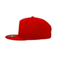 thumbnail image 3 of Decky 1064 5 Panel High Profile Structured Cotton Blend Snapback-Red, 3 of 6