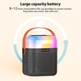 thumbnail image 3 of Tignapoo Système de Karaoké Portable pour l'Extérieur avec Deux Microphones Sans Fil, Éclairage RVB et Bluetooth 5.3 - Haut-Parleur Compact Tout-en-un pour Divertissement à la Maison (Noir), 3 of 7